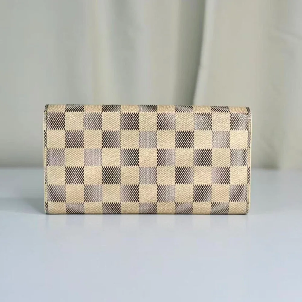 Louis Vuitton Damier Azur Wallet with Classic Checkerboard Design